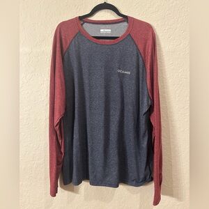 Columbia Red and Gray Crew Neck Shirt